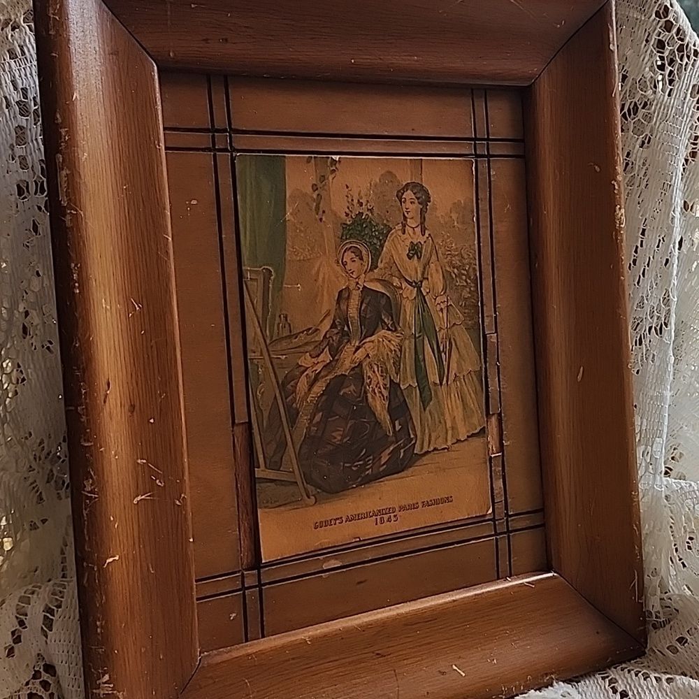 Antiquated Framed Print Godey's Americanized Paris Fashions 1845